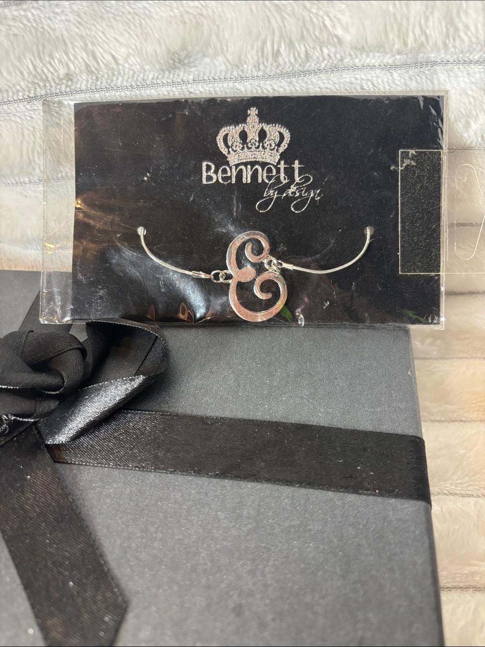 Bennett by Design Silver Initial "E" Bracelet NWT